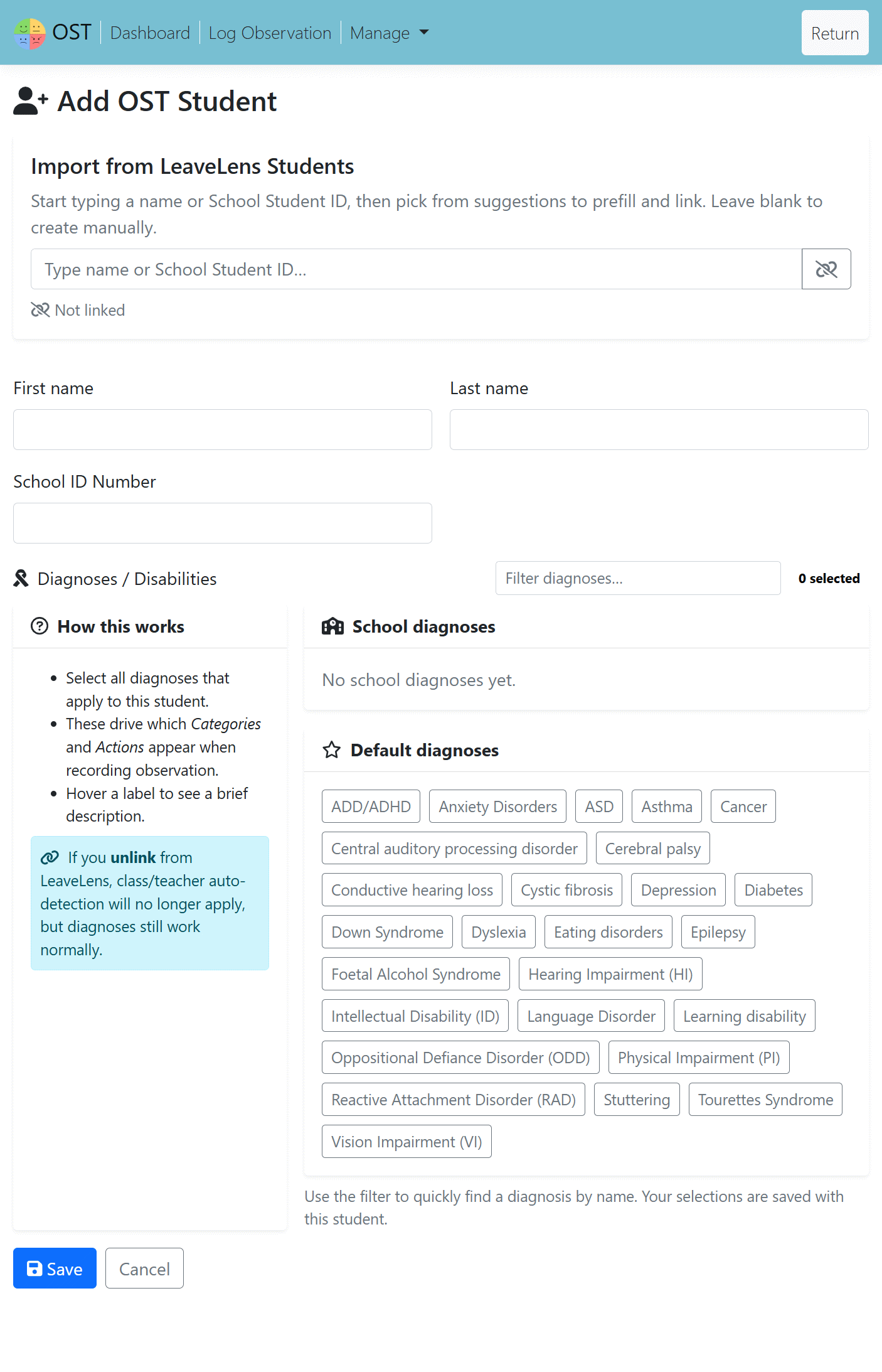 Add a student to the platform